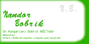 nandor bobrik business card